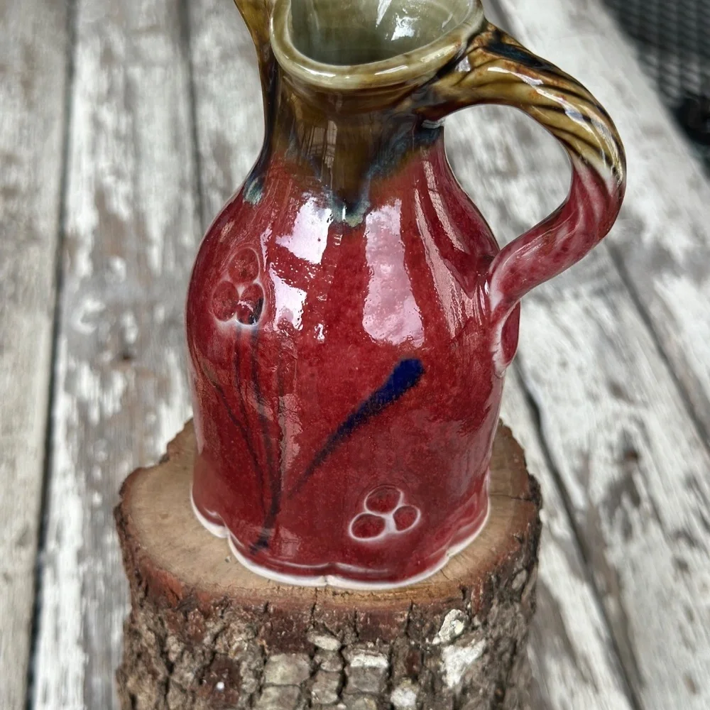 Clay Red Glaze Bottle